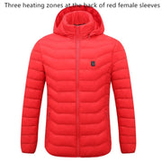 AVRIN Smart Heating Jacket – Men’s USB Heated Cotton Puffer Coat with Hood, Windproof Winter Jacket