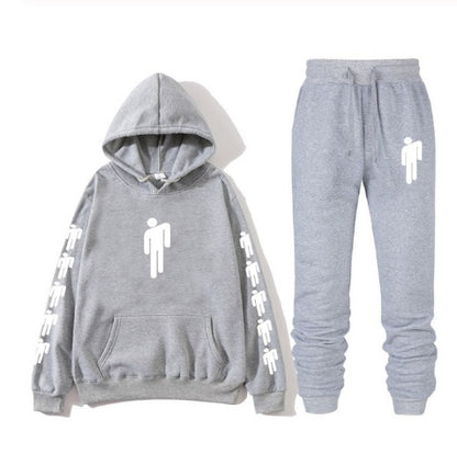 Avrin Graphic Print Hoodie & Sweatpants Set – Unisex Hip-Hop Streetwear Tracksuit | Casual Winter Outfit