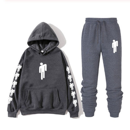 Avrin Graphic Print Hoodie & Sweatpants Set – Unisex Hip-Hop Streetwear Tracksuit | Casual Winter Outfit