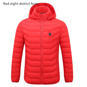AVRIN Smart Heating Jacket – Men’s USB Heated Cotton Puffer Coat with Hood, Windproof Winter Jacket