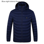 AVRIN Smart Heating Jacket – Men’s USB Heated Cotton Puffer Coat with Hood, Windproof Winter Jacket