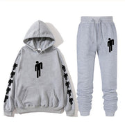 AVRIN Graphic Print Hoodie & Sweatpants Set – Unisex Hip-Hop Streetwear Tracksuit | Casual Winter Outfit