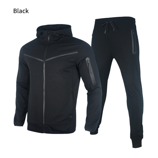 AVRIN Men’s Hooded Tracksuit – 2-Piece Sports & Leisure Set, Casual Sweatshirt and Jogger Pants