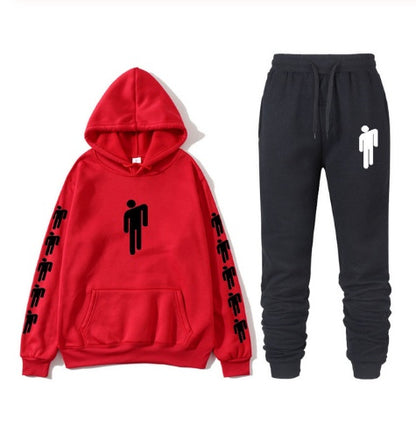 Avrin Graphic Print Hoodie & Sweatpants Set – Unisex Hip-Hop Streetwear Tracksuit | Casual Winter Outfit