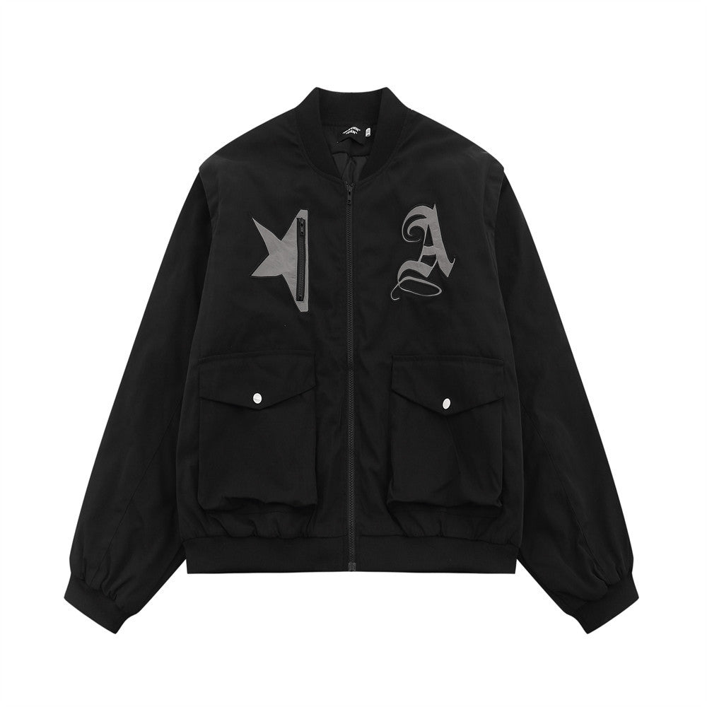 Avrin Men’s Thick Baseball Jacket with Detachable Sleeves – Warm Cotton Varsity Coat | Winter Streetwear