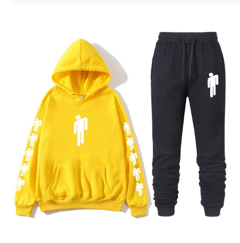 Avrin Graphic Print Hoodie & Sweatpants Set – Unisex Hip-Hop Streetwear Tracksuit | Casual Winter Outfit