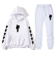 AVRIN Graphic Print Hoodie & Sweatpants Set – Unisex Hip-Hop Streetwear Tracksuit | Casual Winter Outfit