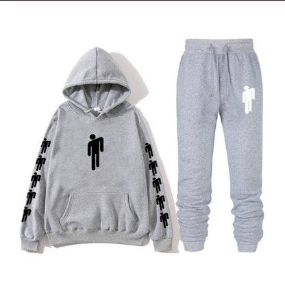 Avrin Graphic Print Hoodie & Sweatpants Set – Unisex Hip-Hop Streetwear Tracksuit | Casual Winter Outfit