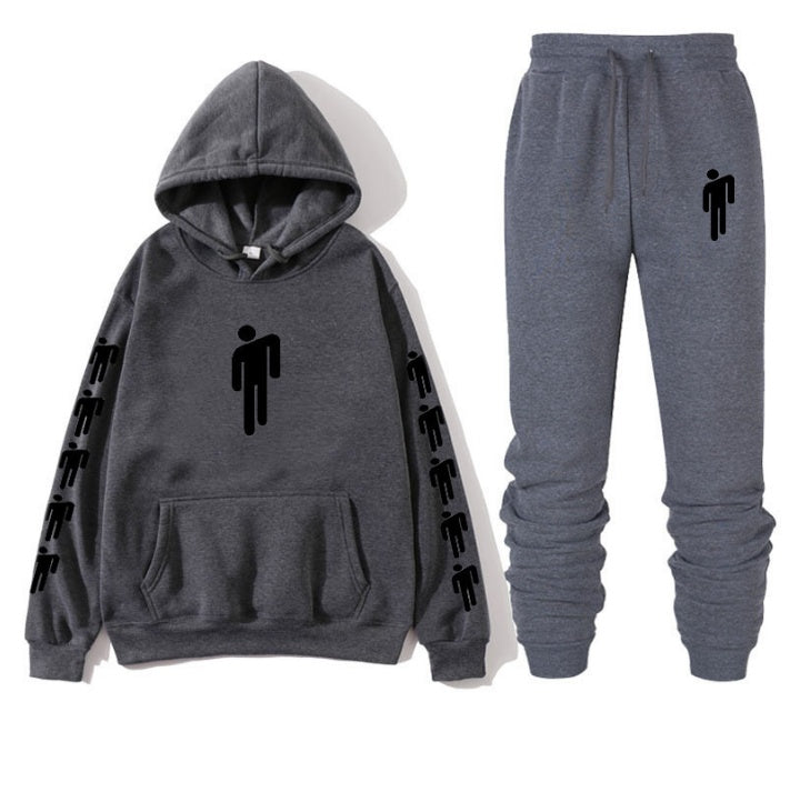 Avrin Graphic Print Hoodie & Sweatpants Set – Unisex Hip-Hop Streetwear Tracksuit | Casual Winter Outfit