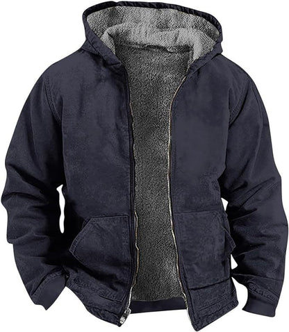 Avrin Men’s Insulated Active Jac – Loose Fit Washed Duck Jacket | Heavy-Duty Warmest Winter Coat