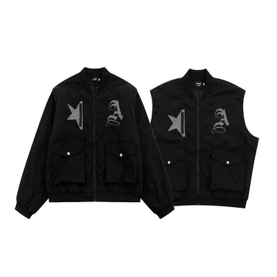 AVRIN Men’s Thick Baseball Jacket with Detachable Sleeves – Warm Cotton Varsity Coat | Winter Streetwear