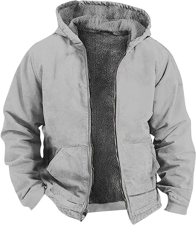 Avrin Men’s Insulated Active Jac – Loose Fit Washed Duck Jacket | Heavy-Duty Warmest Winter Coat