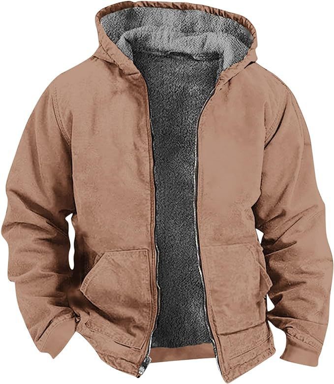 Avrin Men’s Insulated Active Jac – Loose Fit Washed Duck Jacket | Heavy-Duty Warmest Winter Coat